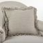 Natural Linen Ruffled 24" Square Throw Pillow