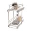 Chrome 2-Tier Wire Basket Pull Out Shelf for Cabinets