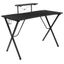 Mallot Black Metal Gaming Desk with Cup Holder and Stand