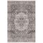 Grey Charcoal Synthetic Hand-Knotted 4' x 6' Area Rug