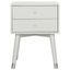 Lyla Grey and Silver 2-Drawer Retro Nightstand