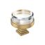 Glacio Round Clear and Bronze Cabinet Knob with Mounting Hardware