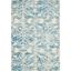 Ivory and Dark Blue Hand-Tufted Wool 4' x 6' Area Rug