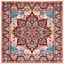 Serenity Bliss 6'7" Square Blue & Beige Synthetic Area Rug