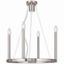 Brushed Nickel 23" Tall Candle Chandelier