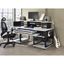 Megara Black and White Cherry Wood Music Desk with Keyboard Tray