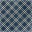 Handmade Blue Wool Tufted Square Area Rug 47"