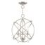 Polished Nickel Mini 3-Light Candle Chandelier