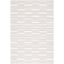 Ivory Geometric Soft Synthetic 4' x 6' Area Rug