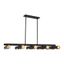 Novato Black and Gold 10-Light Linear Chandelier