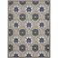 Aloha Floral Blue/Grey Synthetic 9'6" x 13' Indoor/Outdoor Rug