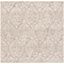 Ivory and Beige 6' Square Hand-Tufted Wool Rug