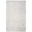 Ivory and Blue Abstract Handmade Wool Area Rug 8' x 10'