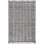 Braided Gray Stripe Synthetic 5' x 8' Easy Care Area Rug