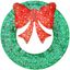 36in Green and Red Pre-Lit Outdoor Christmas Wreath with LED Lights and Bow