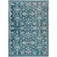 Blue and Beige Rectangular Synthetic Area Rug, 3' x 5'