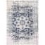 Cream & Navy Rectangular Synthetic Easy-Care Area Rug