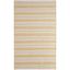 Yellow and Ivory Striped 5' x 8' Handwoven Reversible Rug