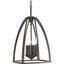 Elegant Farmhouse 4-Light Foyer Pendant in Antique Bronze