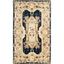 Handmade Navy and Beige Floral Wool 4' x 6' Area Rug