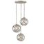 Weathered Zinc Overlapping Metal Globe 3-Light Outdoor Pendant