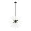 Uptown Elegance 8-Light Black Crystal Pendant Chandelier