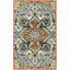 Bohemian Blue Floral Hand-Tufted Wool Rectangular Rug