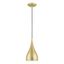 Soft Gold and Polished Brass Mini Pendant Light