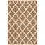 Beige and Brown Geometric Flat Woven Area Rug