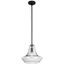 Everly 11.25" Clear Glass Bronze Pendant Light