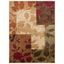 Beige and Brown Floral Tufted Round Area Rug