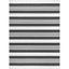 Sleek Striped Synthetic 3' x 5' Gray Rectangular Rug