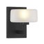 Matte Black Frosted Glass Dimmable Wall Sconce