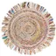 Coastal Charm Round Ivory & Light Beige Cotton Area Rug - 4' Diameter