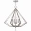 Brushed Nickel and Crystal 6-Light Diamond Chandelier