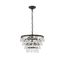 Kora 5-Light Black Glass Bowl Pendant