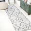 Ivory/Black Synthetic Diamond Trellis Handmade Area Rug