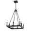 Barclay Minimalist Matte Black Square Candle Chandelier