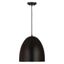 Matte Black Contemporary Dome Pendant Light