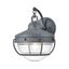 Eastport Aged Zinc Swing Arm Outdoor Wall Sconce with Ribbed Glass