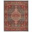 Kashan Blue and Red 9' x 12' Floral Synthetic Area Rug