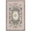 Ivory and Charcoal Tufted Wool Medallion Area Rug