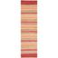 Handwoven Red and Rust Wool Striped Kilim Rug - 2' 3" x 8'