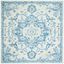 Handmade Tufted Blue/Ivory Wool Square Area Rug, 5' x 5'