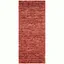 Hand-Knotted Red and Multicolor Wool Runner Rug