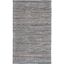 Edgy Elegance Gray Cowhide Handmade Flat Woven Rug