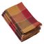 Multi-Color Plaid Cotton Blend Table Napkins, Set of 4