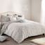 Grey Cotton Chenille Tufted Full/Queen Duvet Cover Set