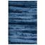 Abstract Blue Shag Rectangular Rug, Hand-Knotted Synthetic Easy Care