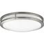 Brushed Nickel Modern LED Flush Mount with Acrylic Shade